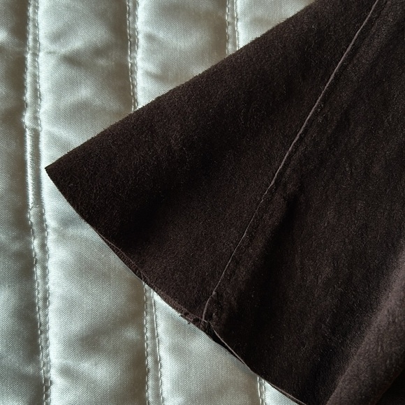 BROWN LEATHER KAREN KANE SKIRT 8 - Picture 11 of 15